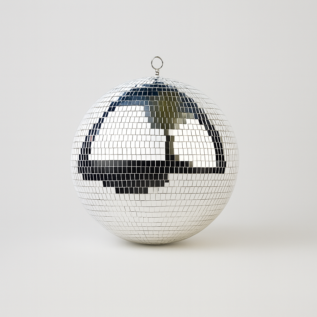 Boule Disco 20cm Gris Argentée - Accessoire pour Fêtes & Événements