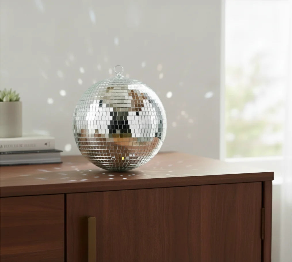 Boule Disco 20cm Argentée - Fêtes & Événements