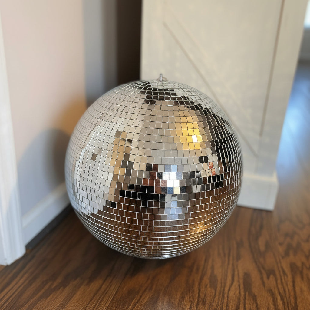 Boule Disco 15cm Gris Argentée - Fêtes & Événements