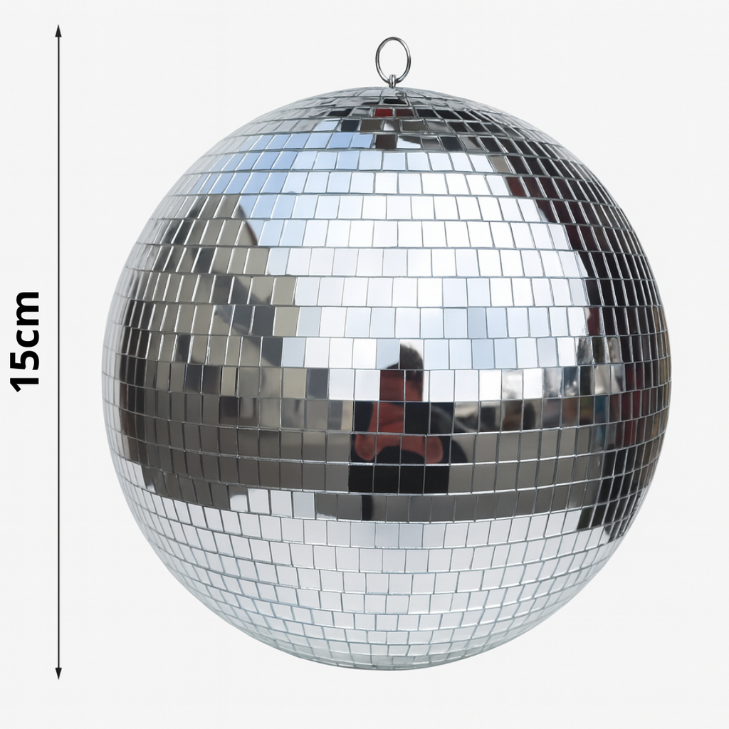 Boule Disco 15cm Gris Argentée - Accessoire pour Fêtes & Événements