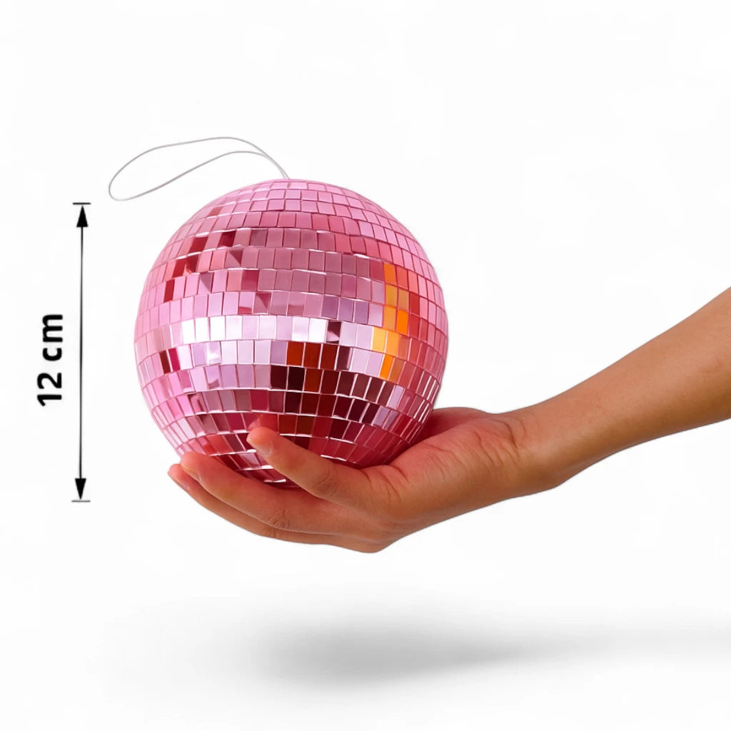 Boule Disco 12cm Rose - Déco & Intérieur