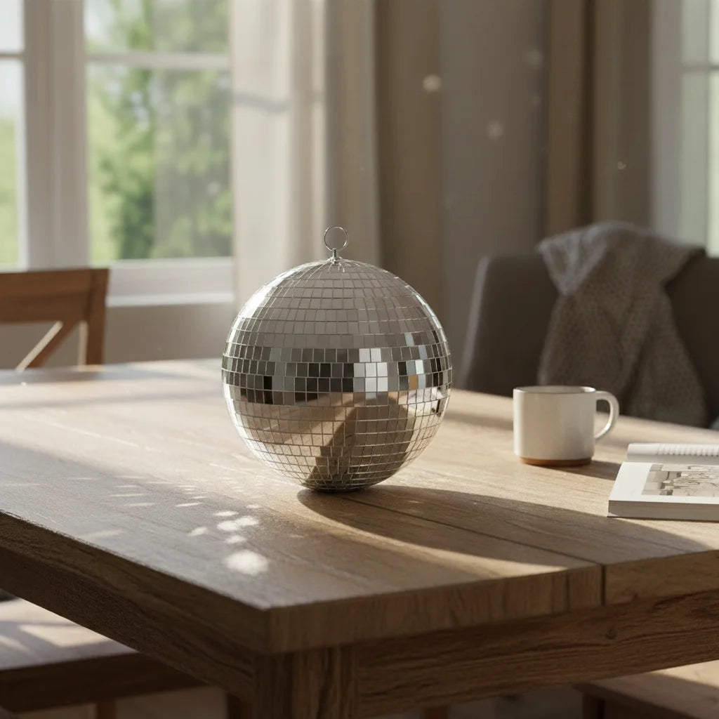 Boule Disco 25cm Argentée - Fêtes & Événements