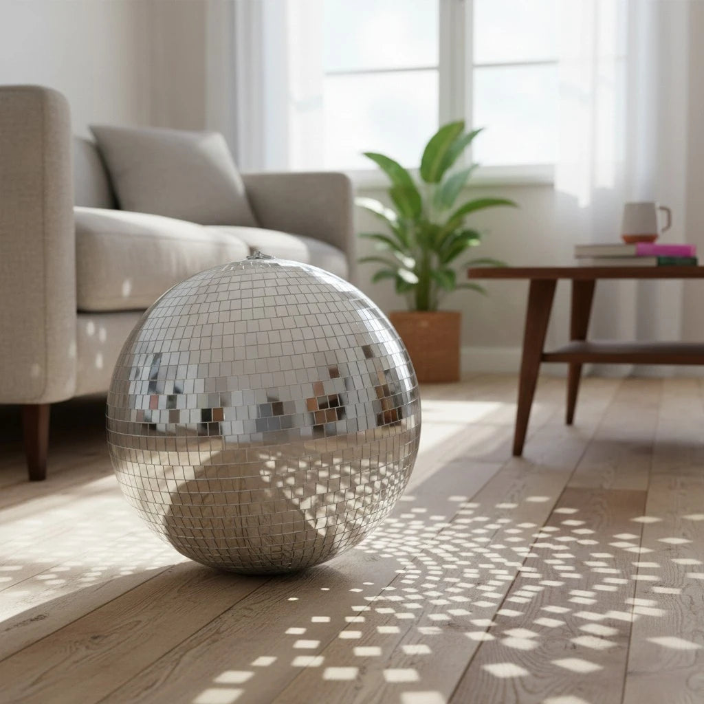 Boule Disco 40cm Gris Argentée - Fêtes & Événements