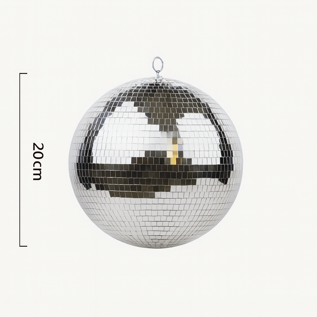 Boule Disco 20cm Argentée - Accessoire pour Fêtes & Événements