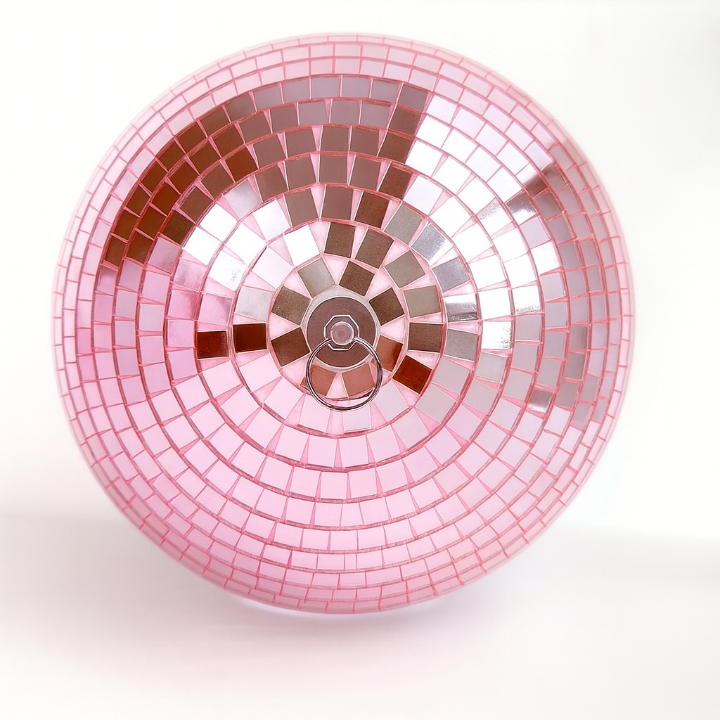 Mini Boule Disco 10cm Rose - Accessoire pour Déco & Intérieur