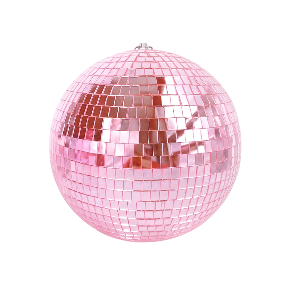 Boule Disco 18cm Rose - Accessoire pour Déco & Intérieur