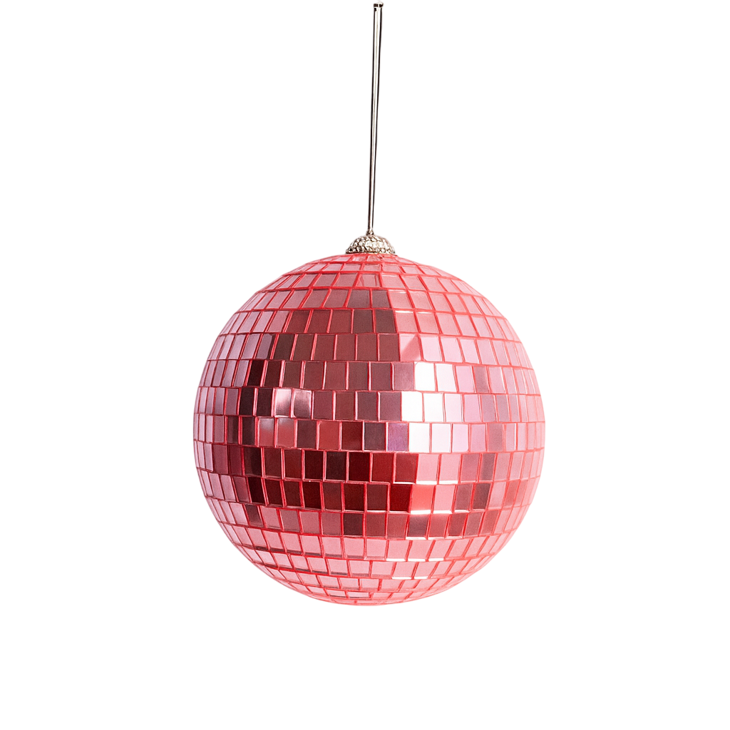 Mini Boule Disco 8cm Rose - Accessoire pour Déco & Intérieur