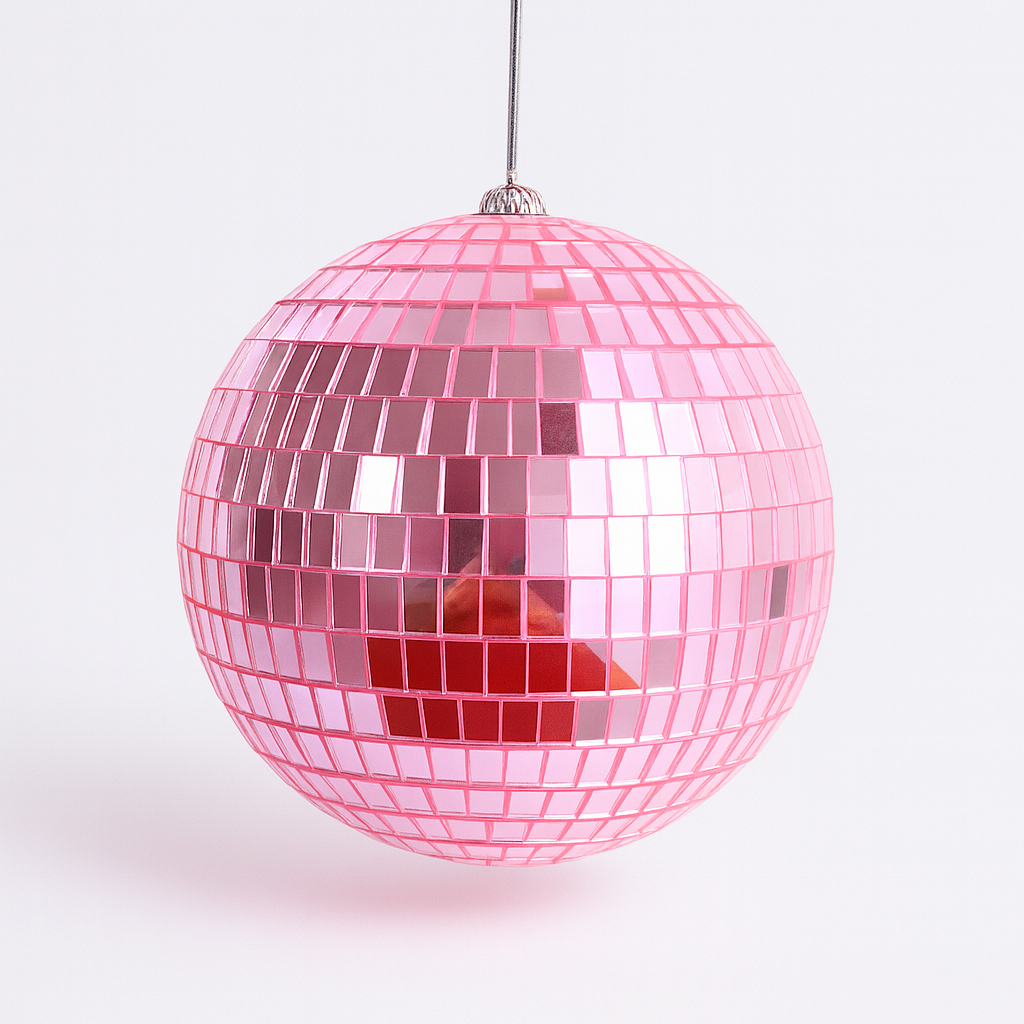 Mini Boule Disco 10cm Rose - Accessoire pour Déco & Intérieur