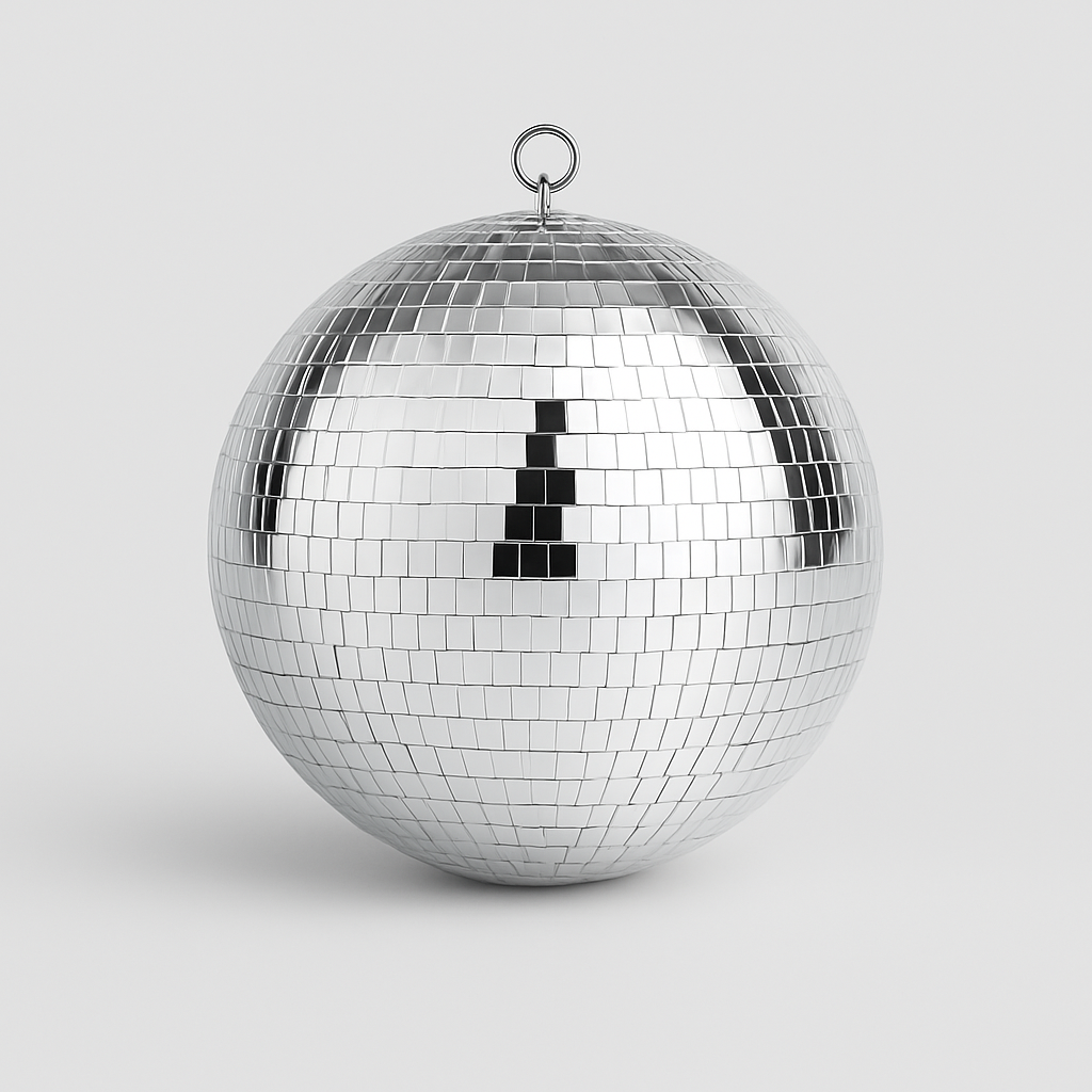 Boule Disco 20cm Argentée - Accessoire pour Fêtes & Événements
