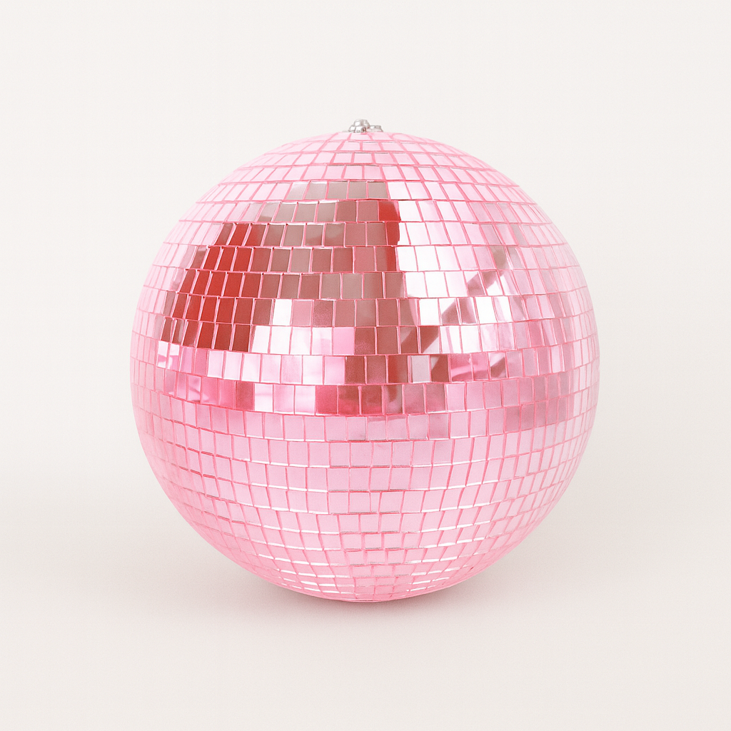 Boule Disco 25cm Rose - Accessoire pour Fêtes & Événements