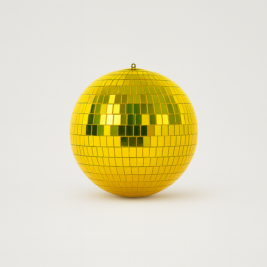 Boule Disco 18cm Dorée - Accessoire pour Fêtes & Événements