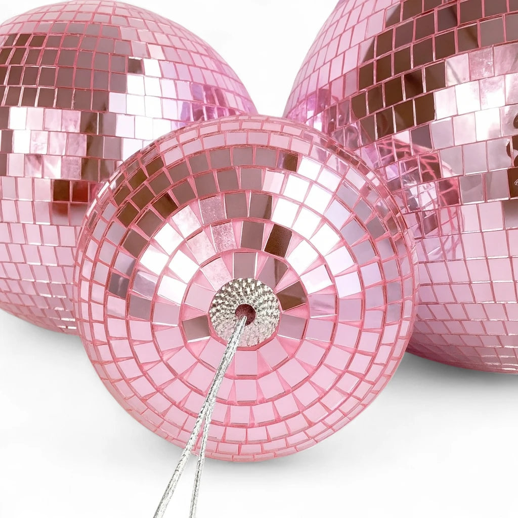 Boule Disco 12cm Rose - Déco & Intérieur