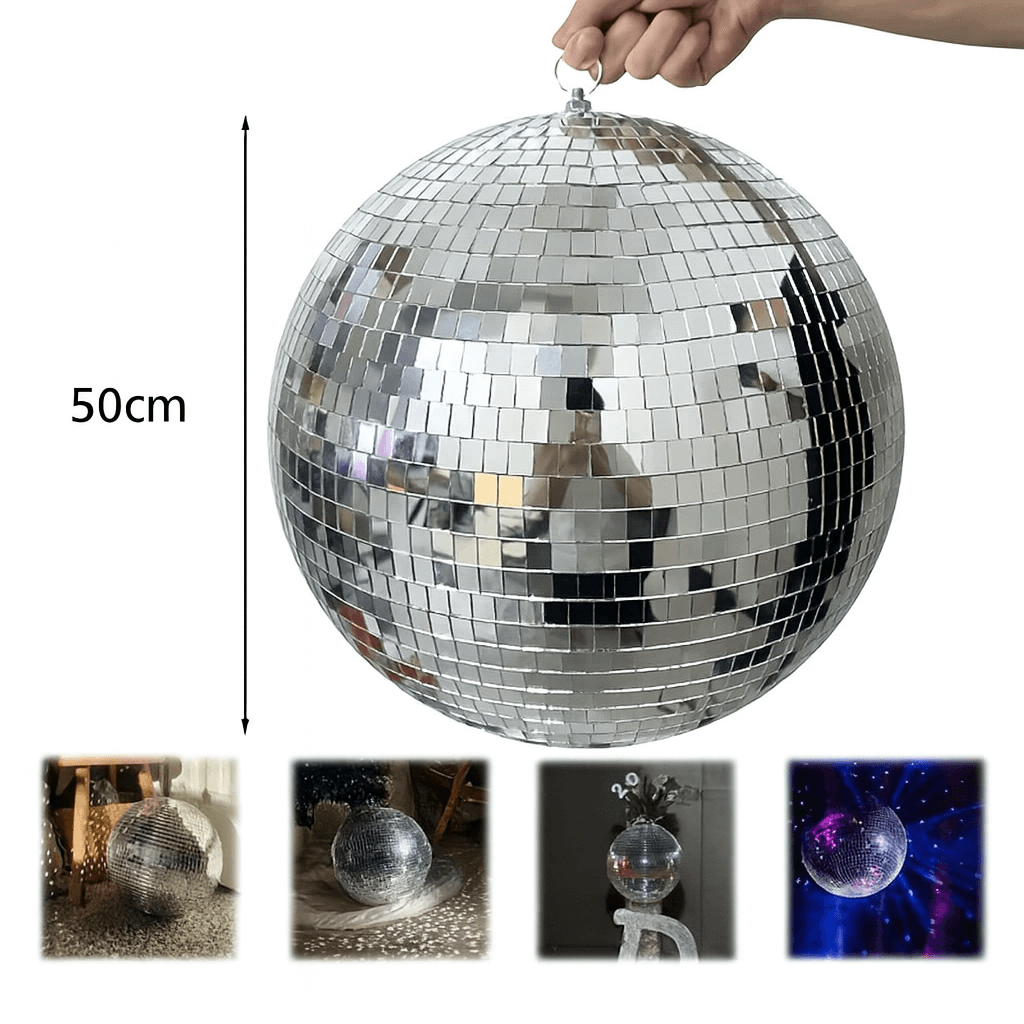 Boule Disco 50cm Gris Argentée - Accessoire pour Déco & Intérieur