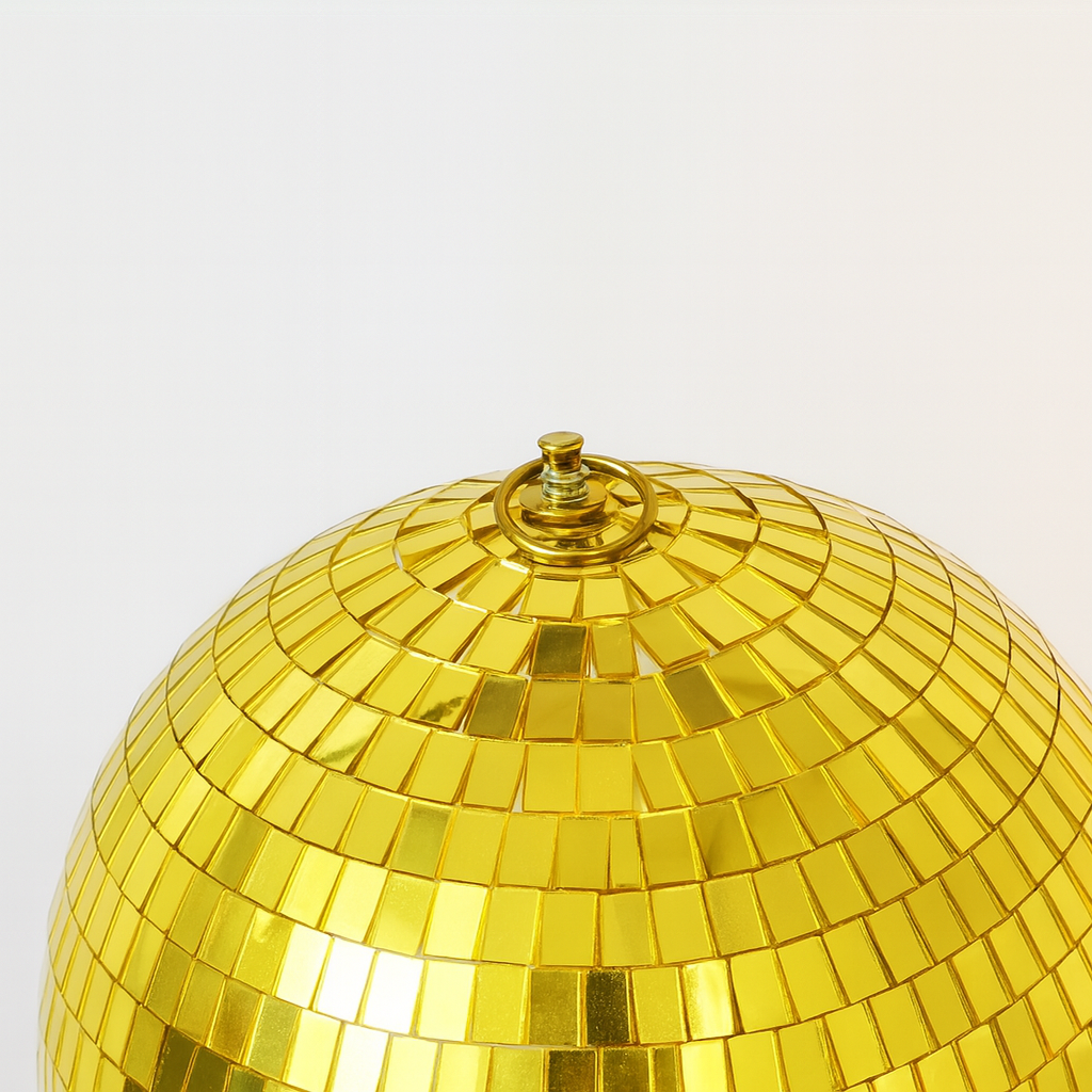 Boule Disco 18cm Dorée - Accessoire pour Fêtes & Événements