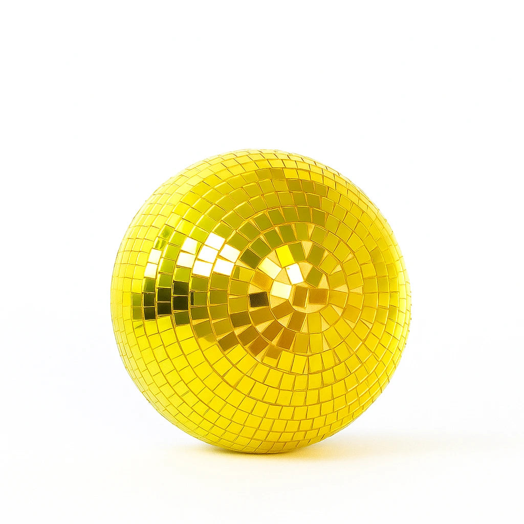 Boule Disco 18cm Dorée - Fêtes & Événements