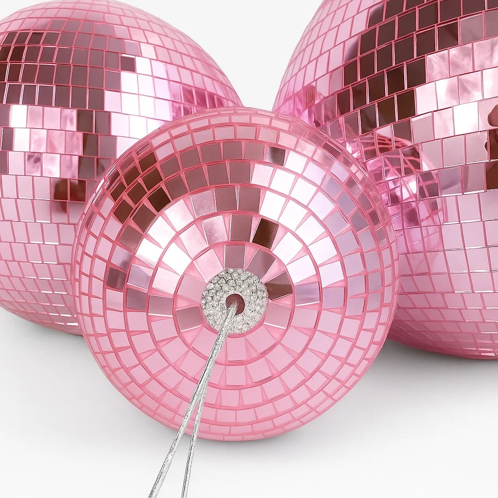 Mini Boule Disco 10cm Rose - Déco & Intérieur