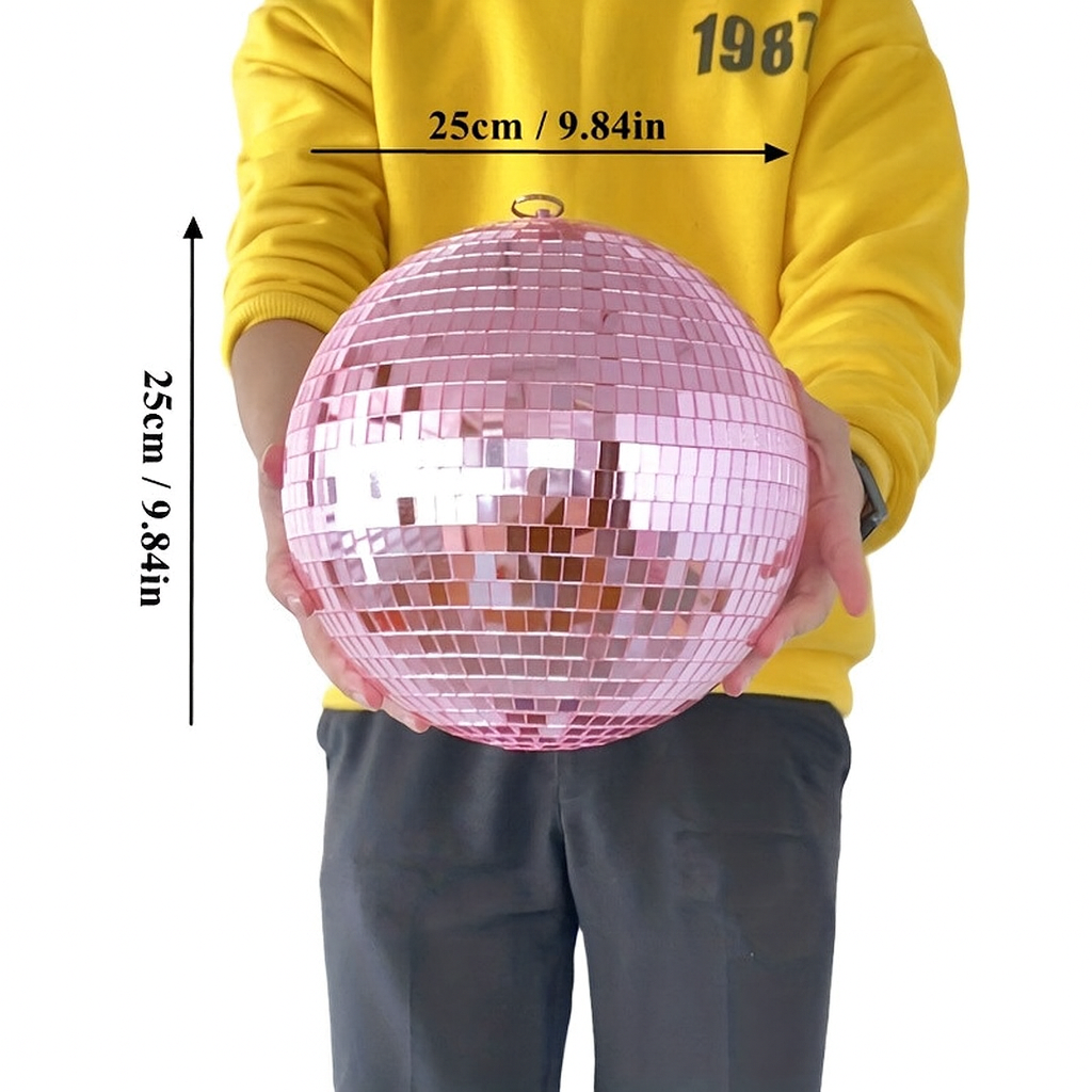 Boule Disco 25cm Rose - Accessoire pour Fêtes & Événements