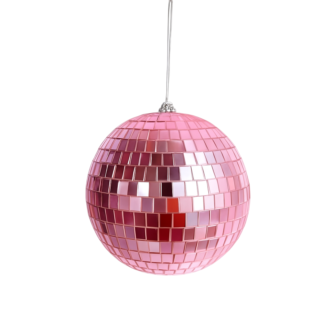 Mini Boule Disco 10cm Rose - Accessoire pour Déco & Intérieur