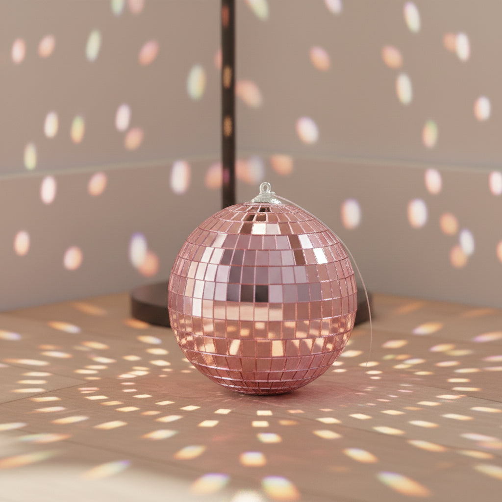 Mini Boule Disco 8cm Rose - Déco & Intérieur